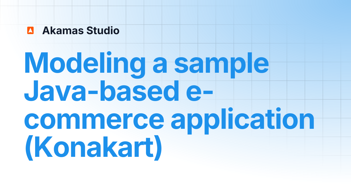 Modeling a sample Java-based e-commerce application (Konakart) | 3.6 ...